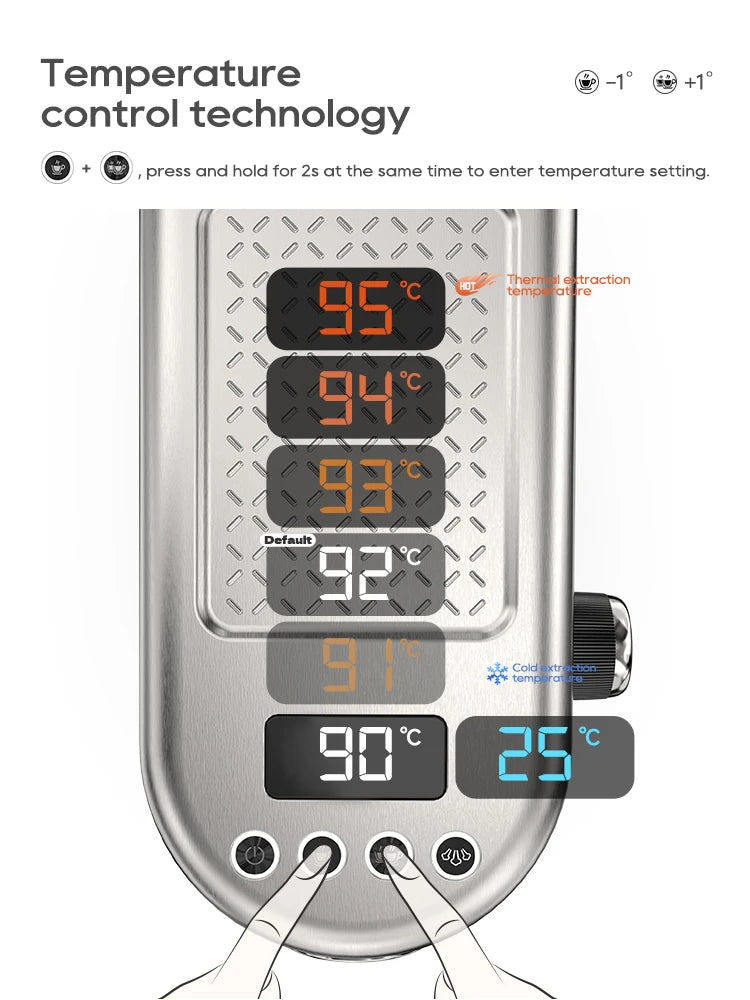 Máquina de Café Expresso Semiautomática HiBREW H10B 20 Bar, Design Slim com Controle de Temperatura (Quente/Frio) e Preparo de Cappuccino