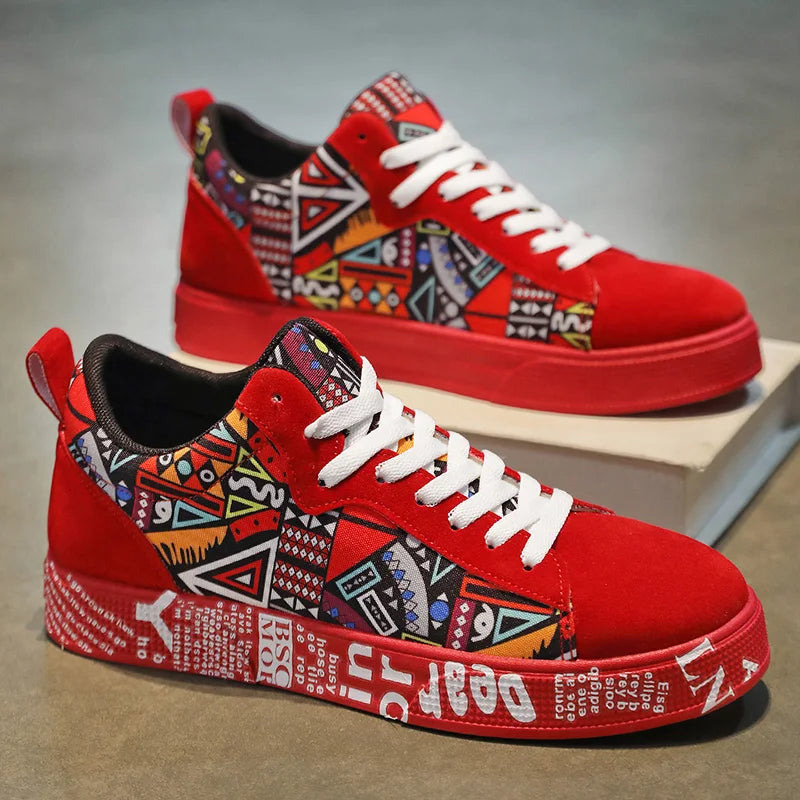 Tênis esportivos respiráveis, tênis de skate, design gráfico de coração e música para homens, tênis casuais para casais