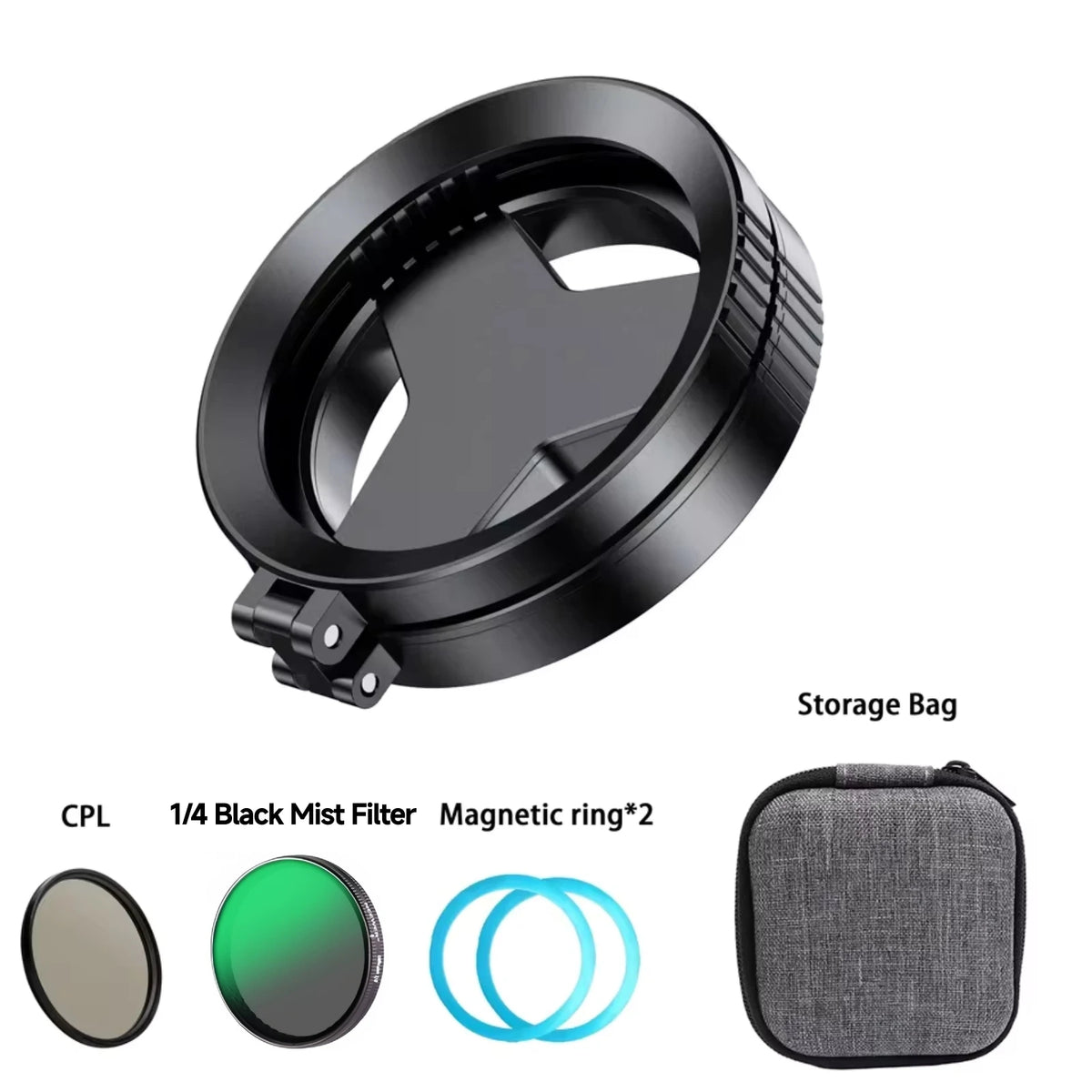 Filtro Polarizador CPL Magnético de 52mm para Lente de Celular iPhone/Samsung e Outros Smartphones com Adaptador Magnético Retrátil