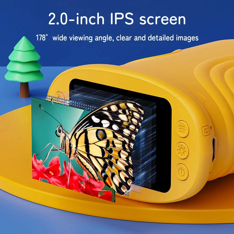 microscópio portátil para crianças 2.0 "tela recarregável mini microscópios digitais de bolso portátil edu presente crianças estudantes