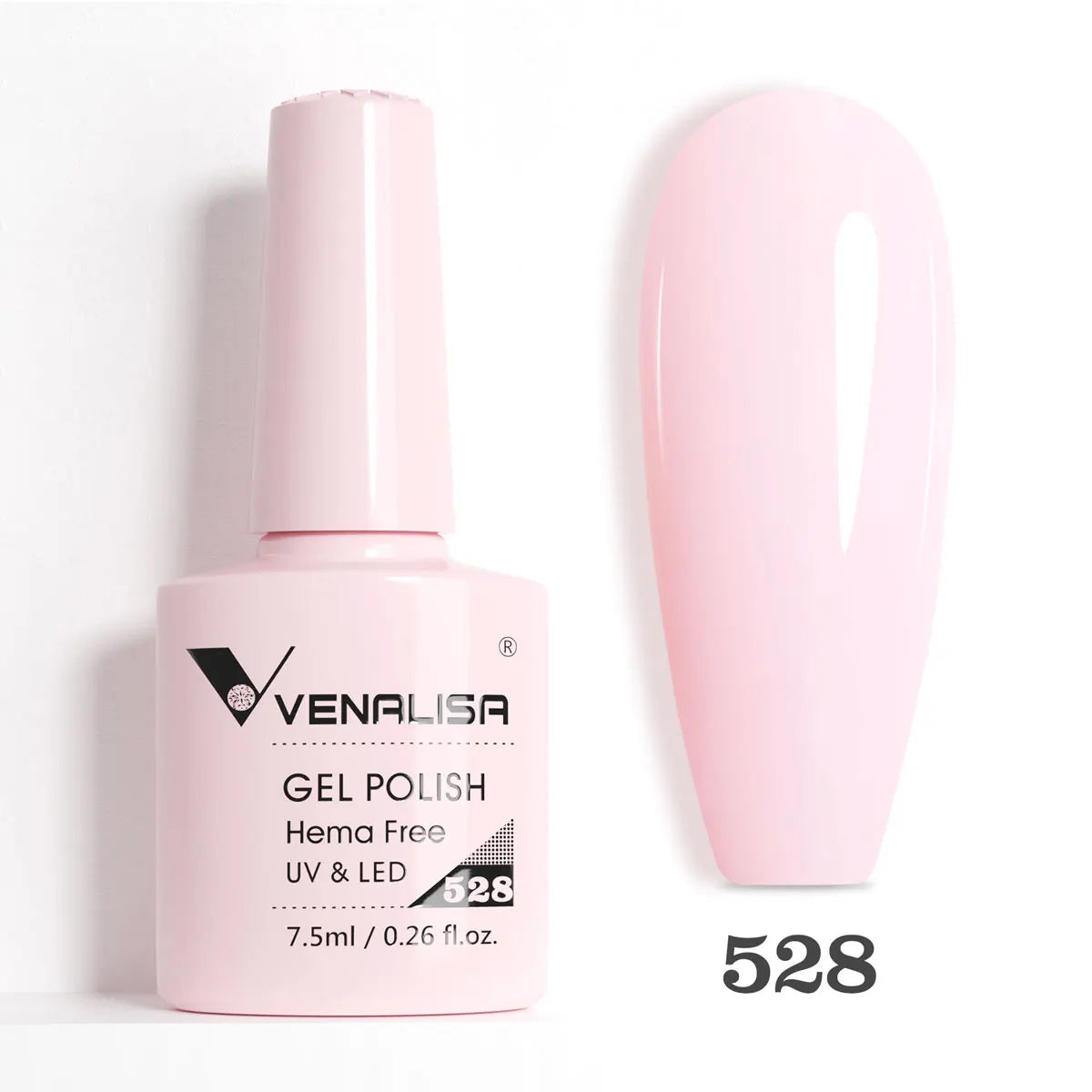 Verniz de Gel com Glitter Venalisa Livre de HEMA e TPO – Cobertura Total Deslumbrante, Soak Off, Gel UV/LED para Unhas de Gel Francesas, Coleção Nude Rosa Jelly