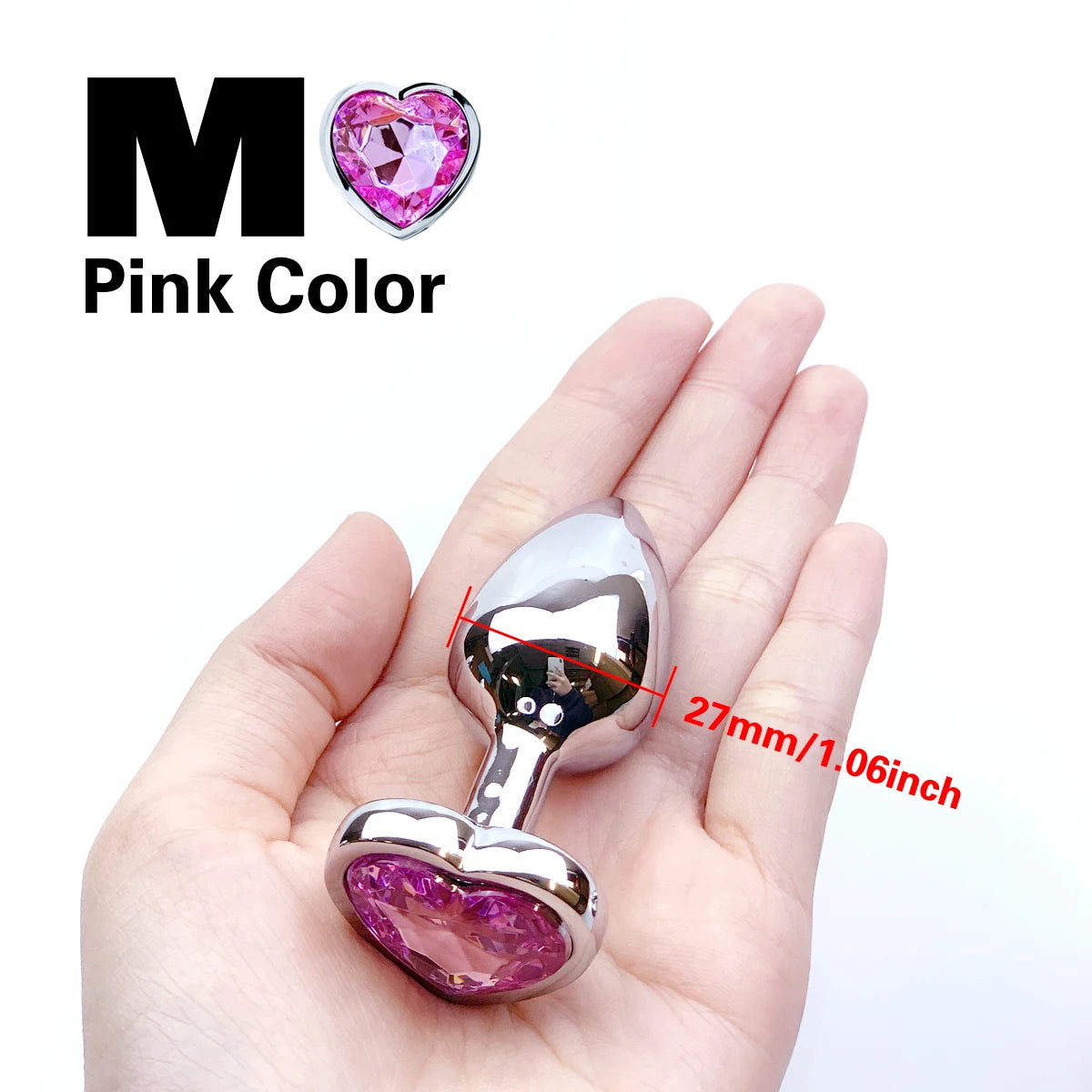 Metal anal plug coração cristal iniciante para especializar 5 tamanho butt plug adulto brinquedo cauda feminino/masculino