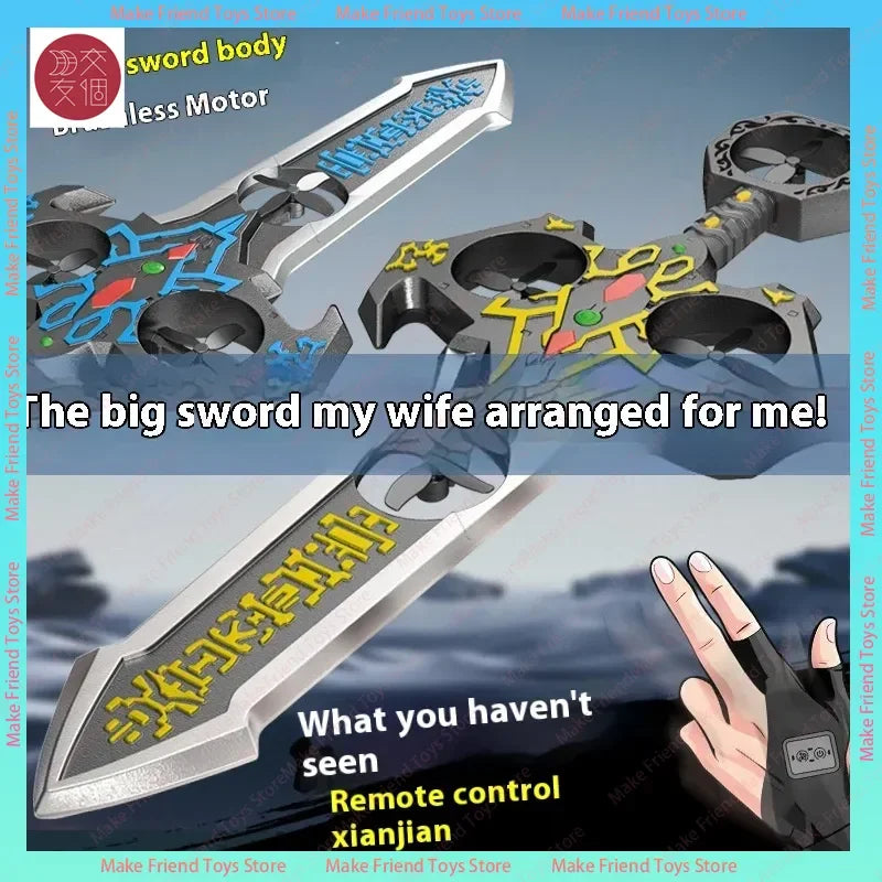 Drone de espada voadora Rc de 73cm 36cm com controle de gestos conduziu luzes 360 ° Stunt Flip Controle Remoto Planador Brinquedo Adulto Ao Ar Livre Menino Presente