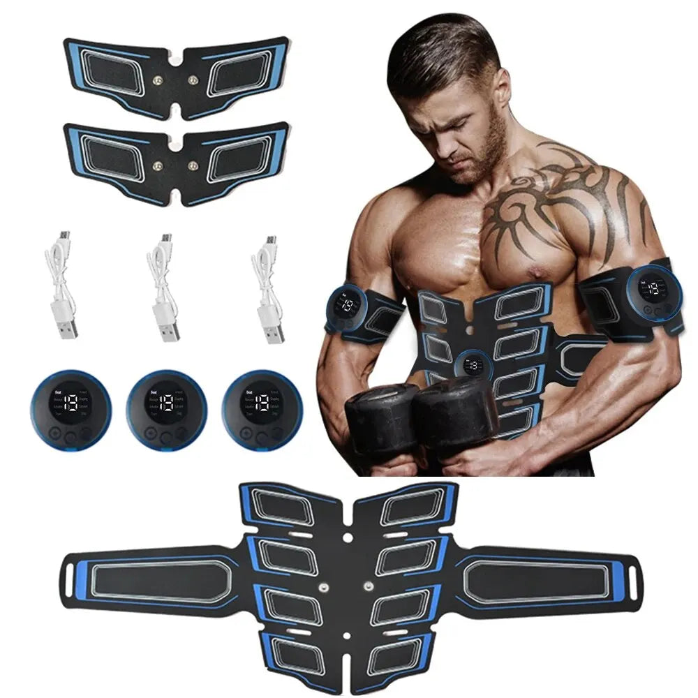 USB recarregável músculo abdominal instrutor, Massageador portátil, Cinto De Treinamento Eletrônico, Exercício Fitness Equipment