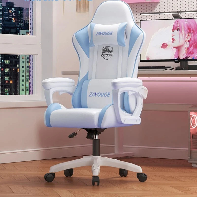 Poltrona reclinável ergonômica Cadeira de computador de mesa Cadeira de escritório elegante para uso doméstico com funcionalidade de elevação e rotação