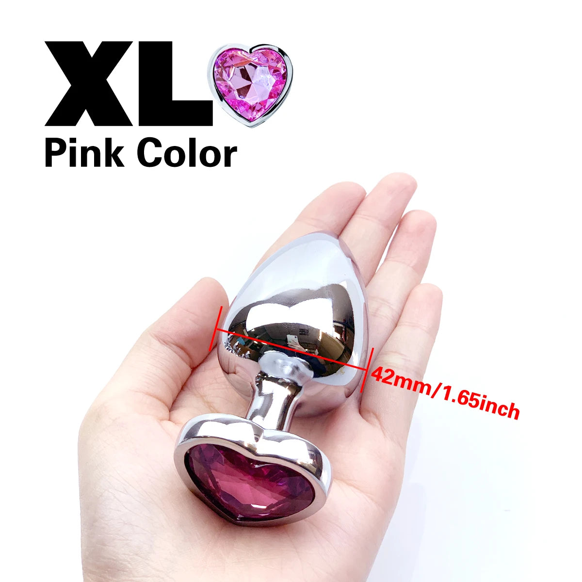 Metal anal plug coração cristal iniciante para especializar 5 tamanho butt plug adulto brinquedo cauda feminino/masculino