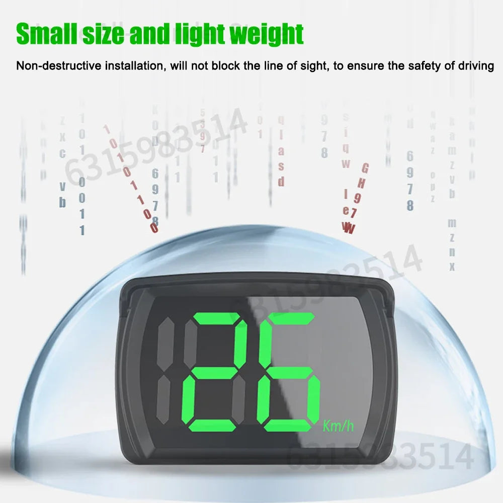 Carro hud gps velocímetro mph digital head up display grande fonte led para caminhão suv motocicleta acessórios universais