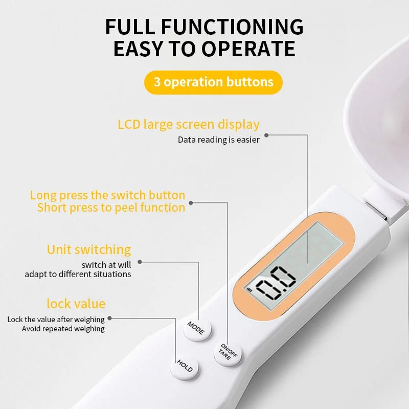 > **Mini Colher Balança Digital de Cozinha com Visor LCD (0,1g a 500g) – Medidor Eletrônico de Alimentos, Farinha, Leite e Café em Pó**
>