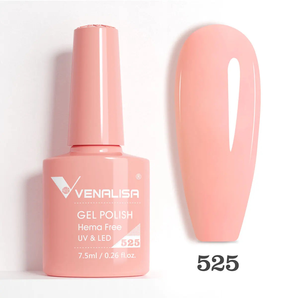 Verniz de Gel com Glitter Venalisa Livre de HEMA e TPO – Cobertura Total Deslumbrante, Soak Off, Gel UV/LED para Unhas de Gel Francesas, Coleção Nude Rosa Jelly