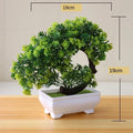Bonsai de Planta Artificial em Vaso – Mini Árvore Verde e Flores Falsas, Enfeite Decorativo para Casa, Jardim, Festas e Decoração de Hotel