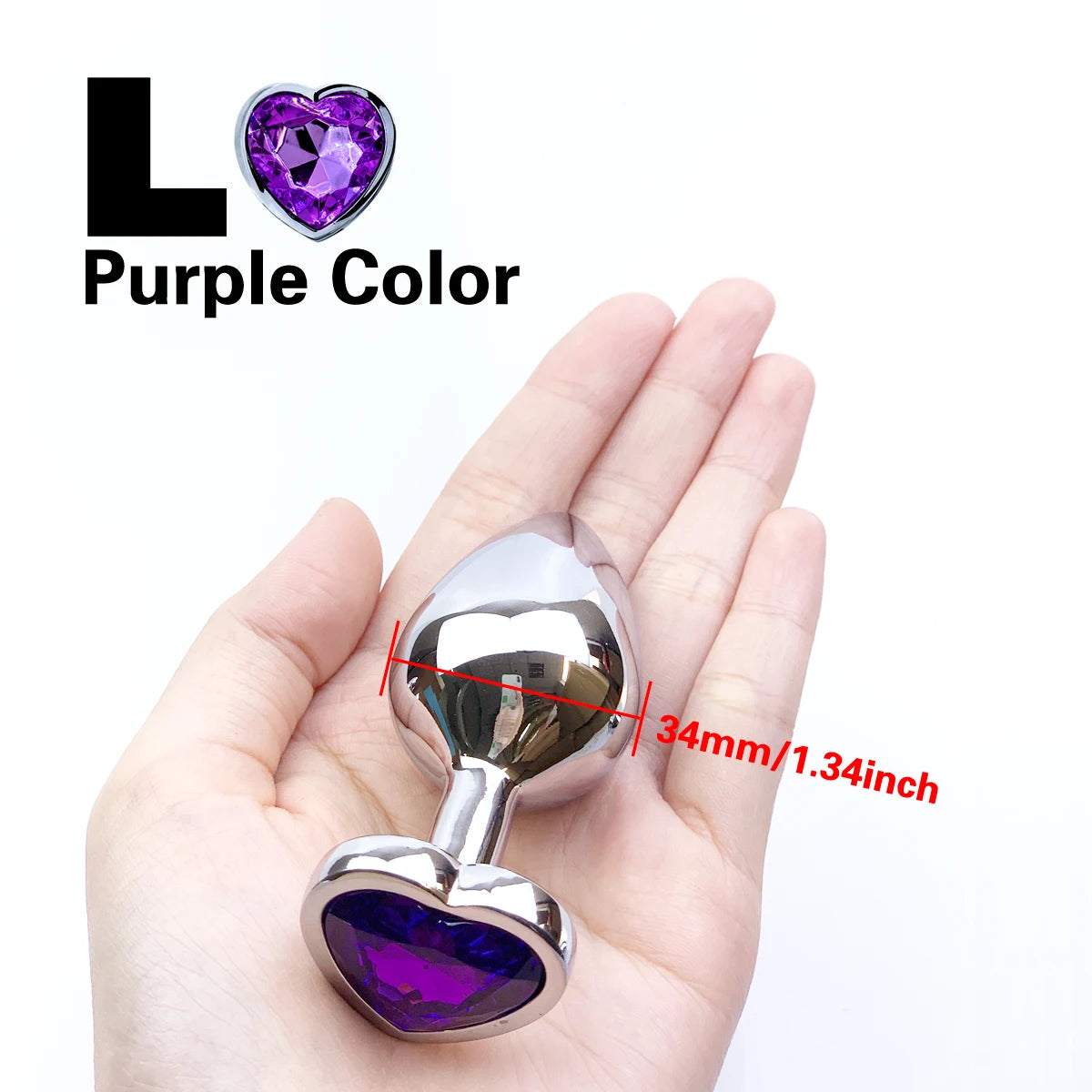 Metal anal plug coração cristal iniciante para especializar 5 tamanho butt plug adulto brinquedo cauda feminino/masculino