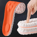 Par de Palmilhas Esportivas de Látex Macias de Alta Elasticidade, Almofadas Ortopédicas Respiráveis com Amortecimento e Suporte de Arco