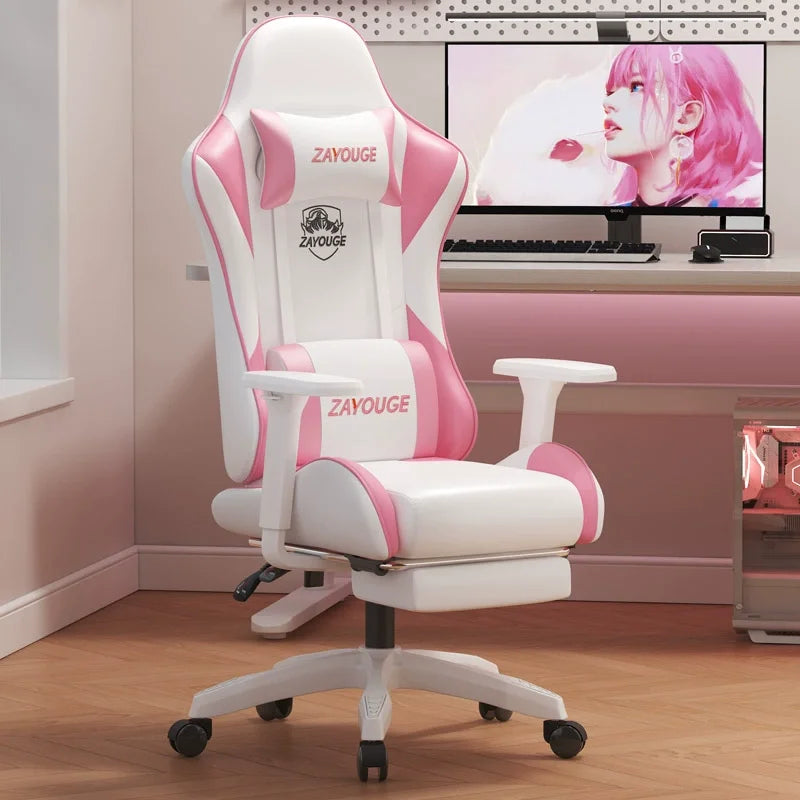 Poltrona reclinável ergonômica Cadeira de computador de mesa Cadeira de escritório elegante para uso doméstico com funcionalidade de elevação e rotação