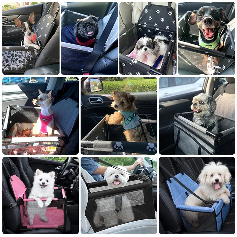 Capa de Assento para Carro de Cães de Alta Qualidade, Dobrável e Removível, Bolsa de Transporte Segura e Estável para Viagens