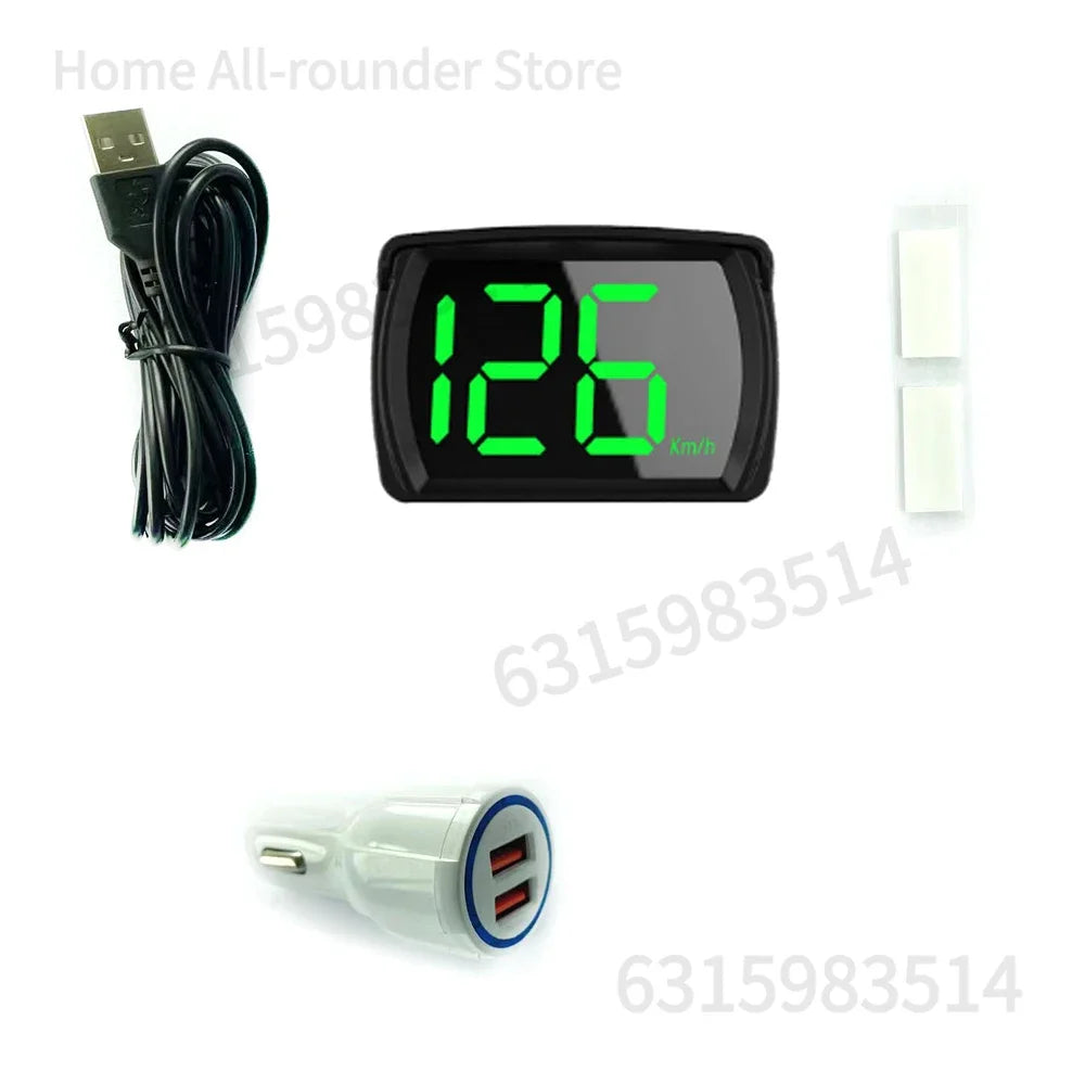 Carro hud gps velocímetro mph digital head up display grande fonte led para caminhão suv motocicleta acessórios universais