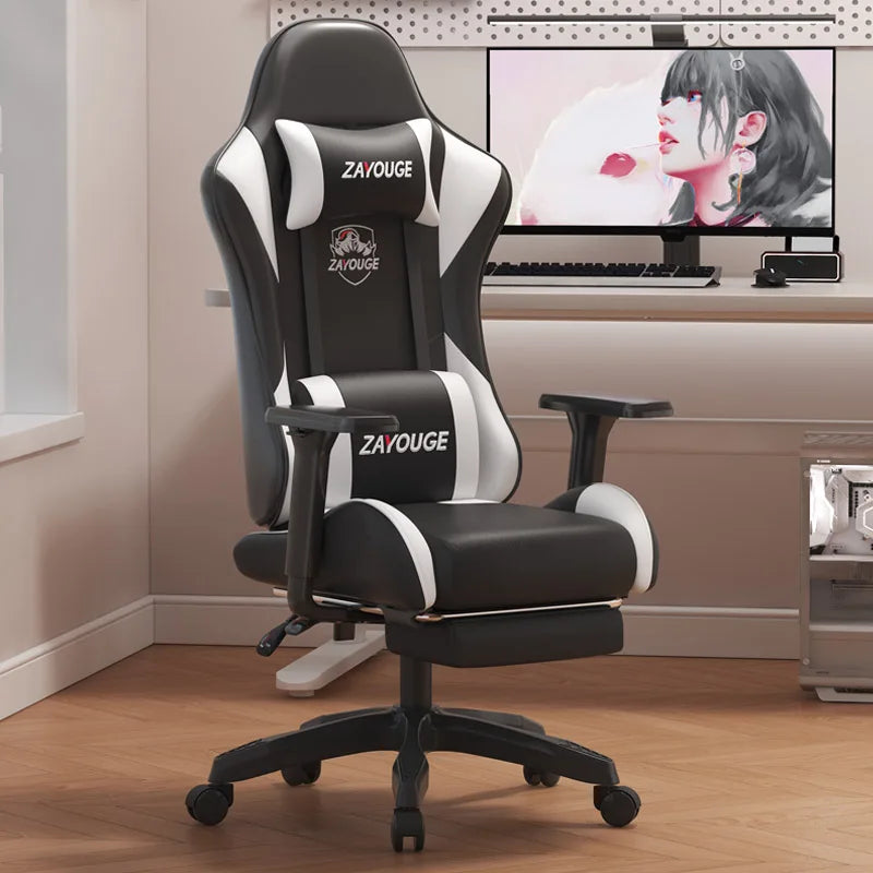 Poltrona reclinável ergonômica Cadeira de computador de mesa Cadeira de escritório elegante para uso doméstico com funcionalidade de elevação e rotação