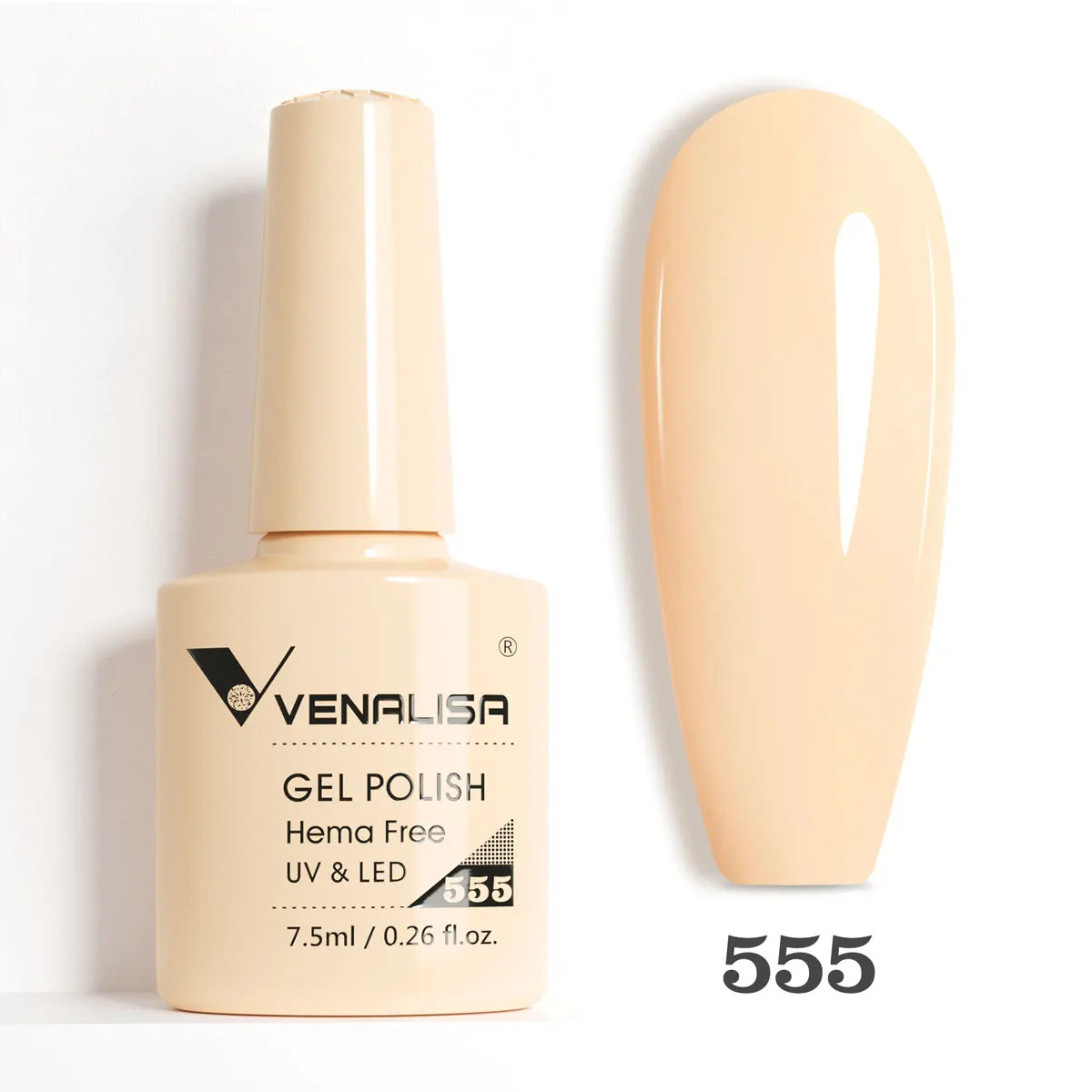 Verniz de Gel com Glitter Venalisa Livre de HEMA e TPO – Cobertura Total Deslumbrante, Soak Off, Gel UV/LED para Unhas de Gel Francesas, Coleção Nude Rosa Jelly