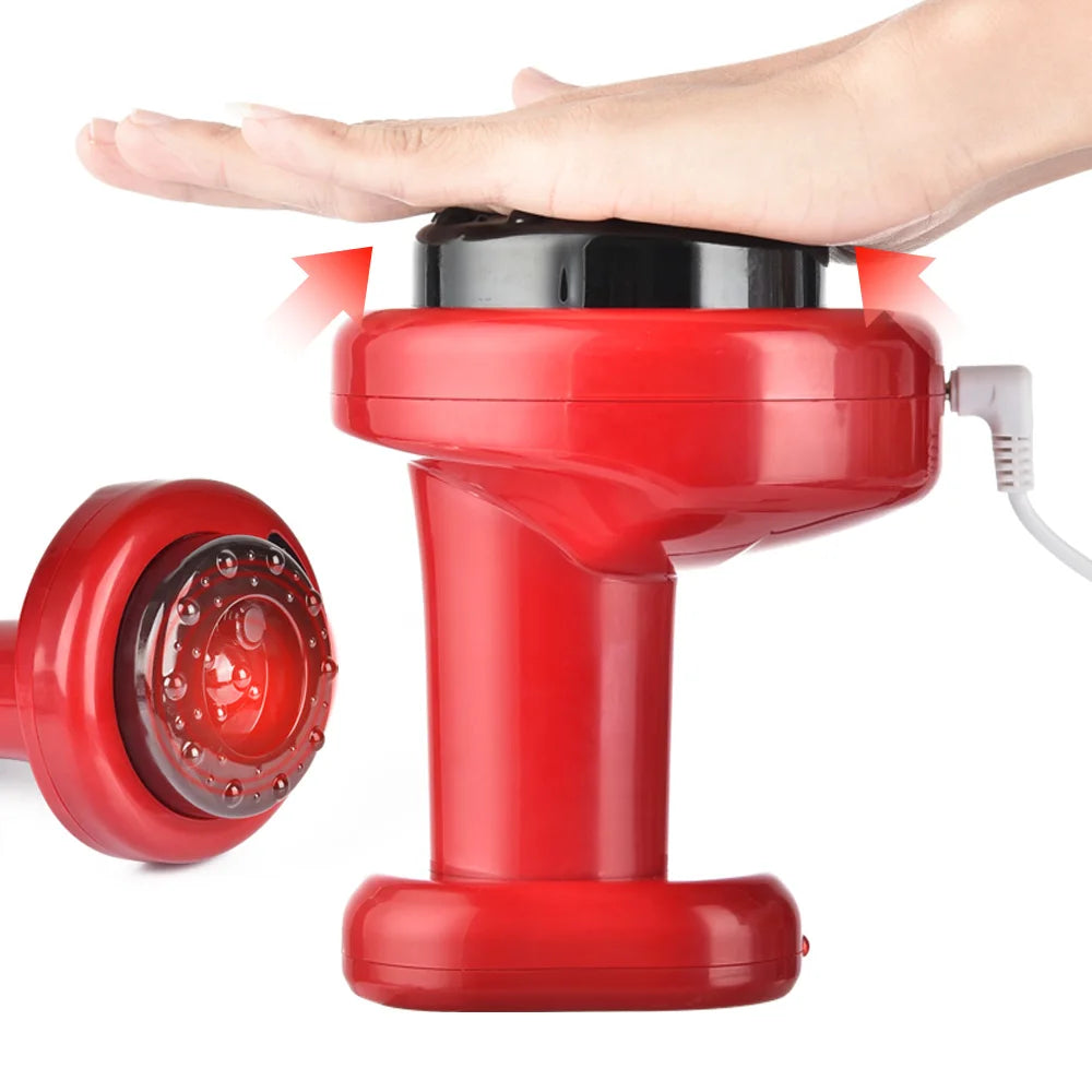 Aparelho de Ventosaterapia Elétrico Inteligente a Vácuo com Aquecimento Infravermelho – Massageador Corporal Anticelulite para Costas, Pescoço e Braços