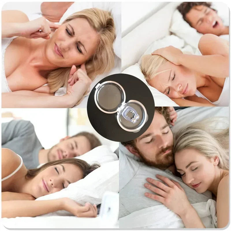Clipe Nasal Magnético Anti-Ronco – Dispositivo Noturno para Respiração Fácil, Auxílio para Apneia e Sono com Estojo (1, 2 ou 4 Unidades)