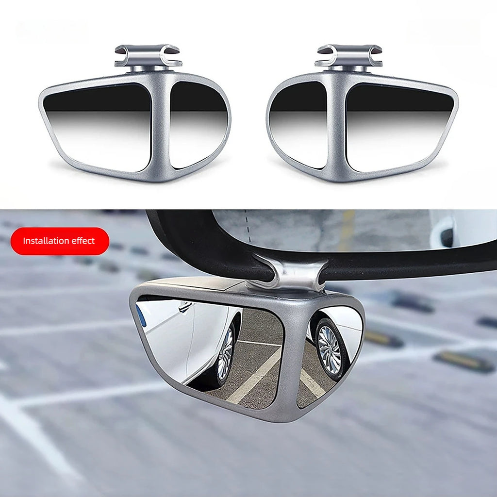 Espelho Retrovisor de Carro para Ponto Cego, Espelho para Rodas Dianteiras e Traseiras 360 ° Espelho Retrovisor Ajustável de Ângulo Amplo para Ponto Cego
