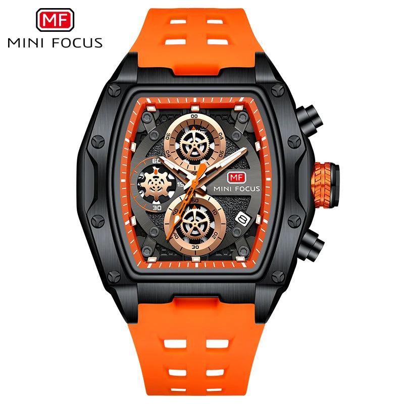 Relógios de Pulso de Quartzo para Homens Guerreiro Pulseira Vermelha Cronógrafo À Prova D 'Água reloj hombre 473G