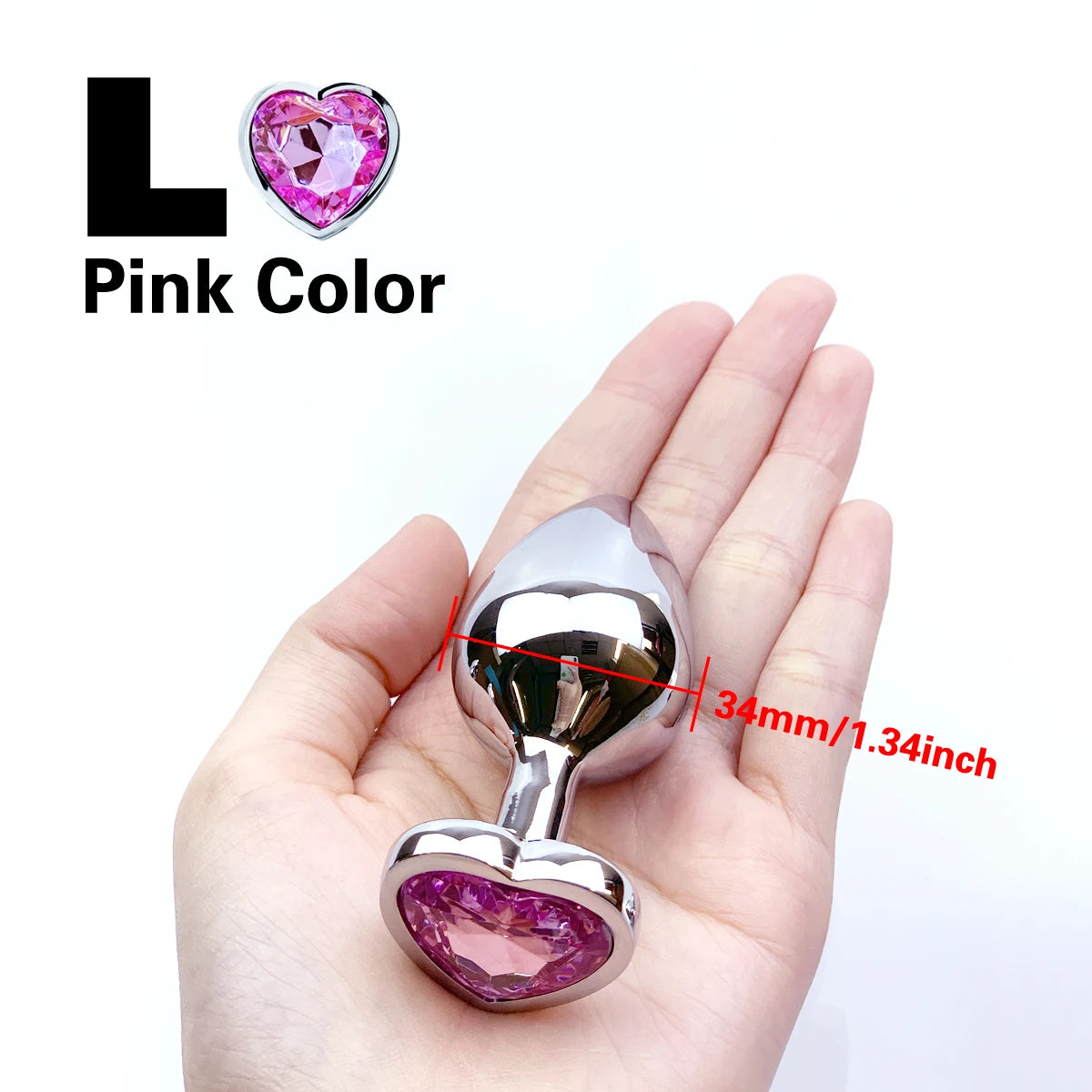 Metal anal plug coração cristal iniciante para especializar 5 tamanho butt plug adulto brinquedo cauda feminino/masculino