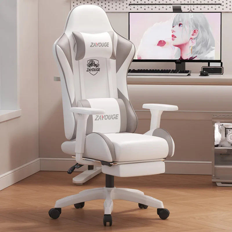 Poltrona reclinável ergonômica Cadeira de computador de mesa Cadeira de escritório elegante para uso doméstico com funcionalidade de elevação e rotação