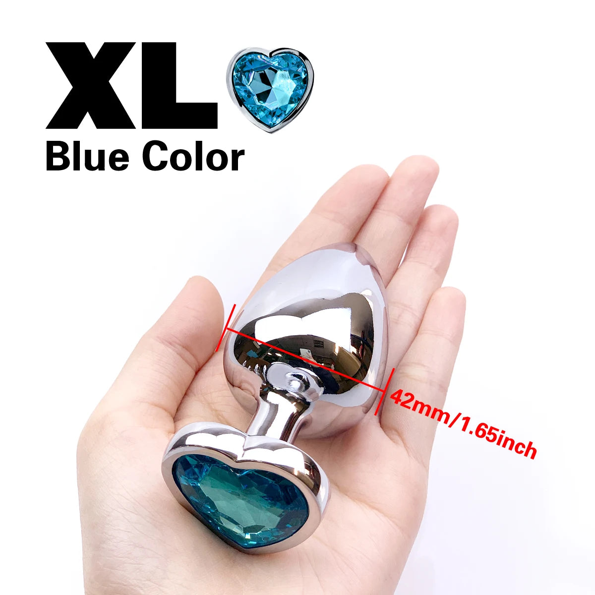 Metal anal plug coração cristal iniciante para especializar 5 tamanho butt plug adulto brinquedo cauda feminino/masculino