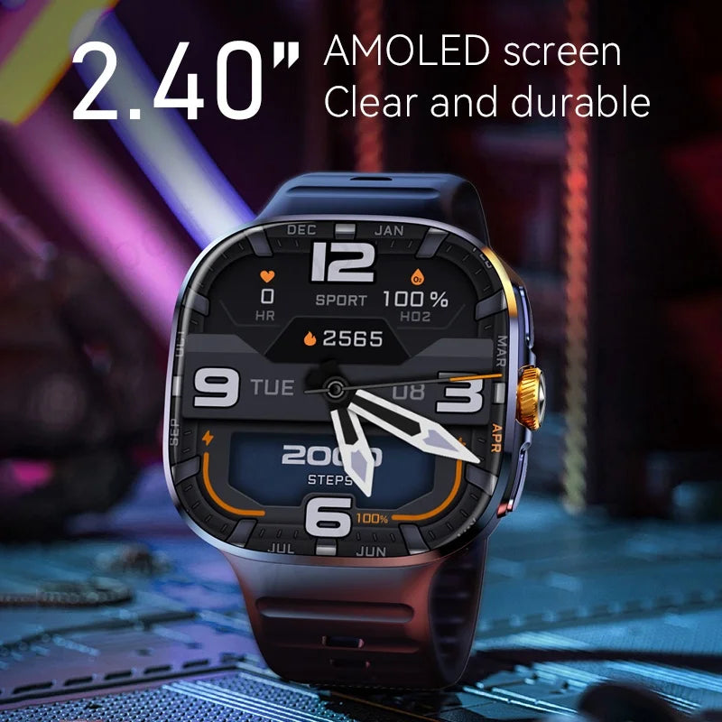 Original M99 Smartwatch Inserção de tela Amoled de 2,4 polegadas 4G/5G Cartão Sim GPS WIFI 190 ° Jogo de câmera rotativa Android 10.0 Smart Watch