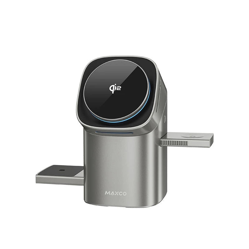 Carregador Sem Fio Magnético Automático Multifuncional 3 em 1 Qi2 2026 para iPhone 17 16 15 14 13 Pro Max, Apple Watch e AirPods