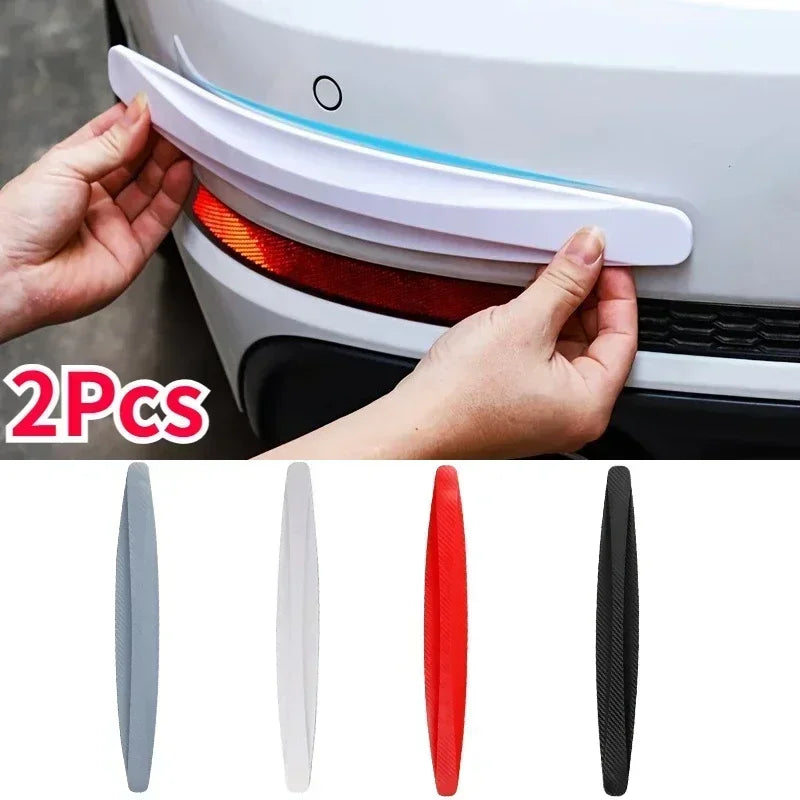 2 pçs universal anti-colisão protetor adesivos frente do carro canto traseiro pára-choques guarda anti-risco tiras adesivo acessórios do carro