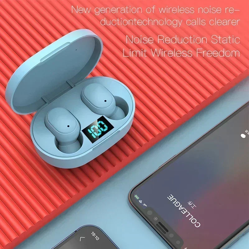 Fones de Ouvido Sem Fio Bluetooth E6S TWS – Earbuds com Cancelamento de Ruído e Microfone