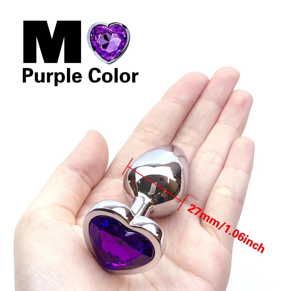 Metal anal plug coração cristal iniciante para especializar 5 tamanho butt plug adulto brinquedo cauda feminino/masculino