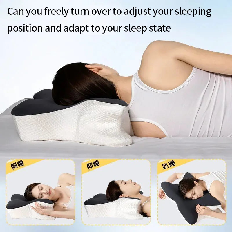 Sunmmer frio dormir travesseiro de memória recuperação lenta memória algodão travesseiro pescoço travesseiro borboleta travesseiro cervical