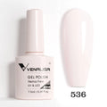 Verniz de Gel com Glitter Venalisa Livre de HEMA e TPO – Cobertura Total Deslumbrante, Soak Off, Gel UV/LED para Unhas de Gel Francesas, Coleção Nude Rosa Jelly