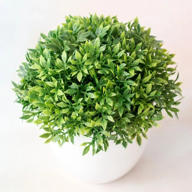 Bonsai de Planta Artificial em Vaso – Mini Árvore Verde e Flores Falsas, Enfeite Decorativo para Casa, Jardim, Festas e Decoração de Hotel