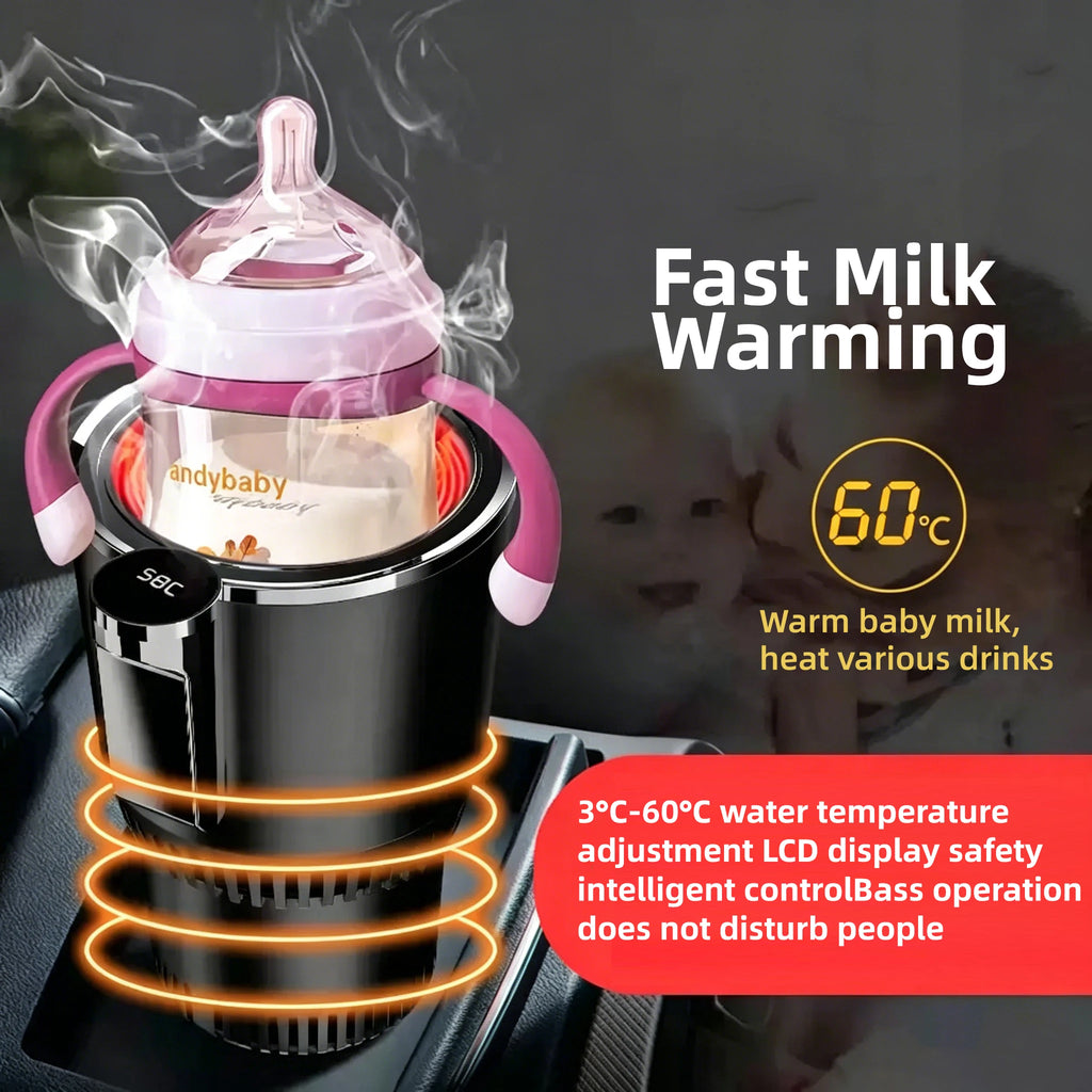 Suporte de Copo Inteligente Portátil para Carro com Controle de Temperatura 2 em 1: Resfriamento e Aquecimento Rápido de Bebidas