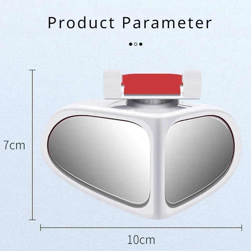Espelho Retrovisor de Carro para Ponto Cego, Espelho para Rodas Dianteiras e Traseiras 360 ° Espelho Retrovisor Ajustável de Ângulo Amplo para Ponto Cego