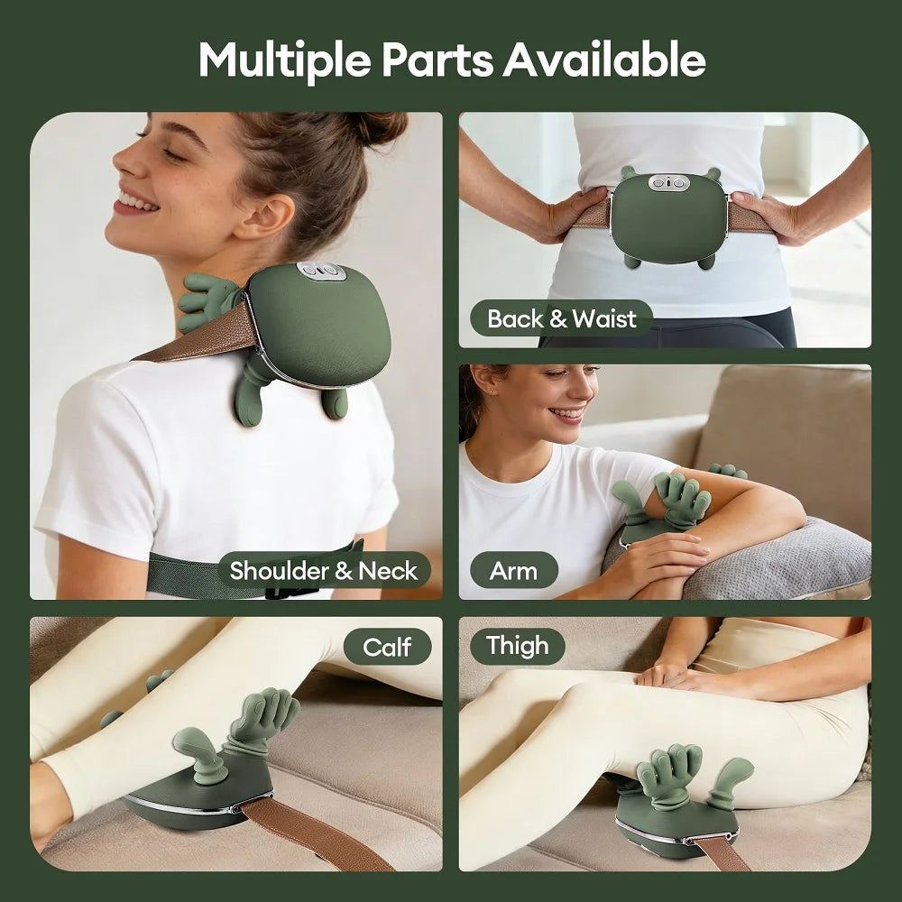 4d biônico dedo pescoço ombro massageador sem fio pescoço cervical trapezius amassar massagem xale motor sem escova pescoço masajeador