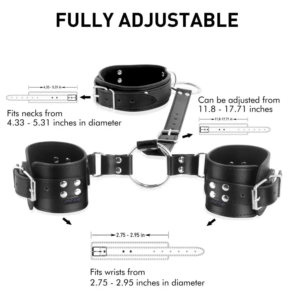 Kit de restrições de pescoço para pulso com grampos de mamilo mordaça brinquedos sexuais para mulheres algemas traseiras ajustáveis colar bondage sm brinquedos de jogo sexual