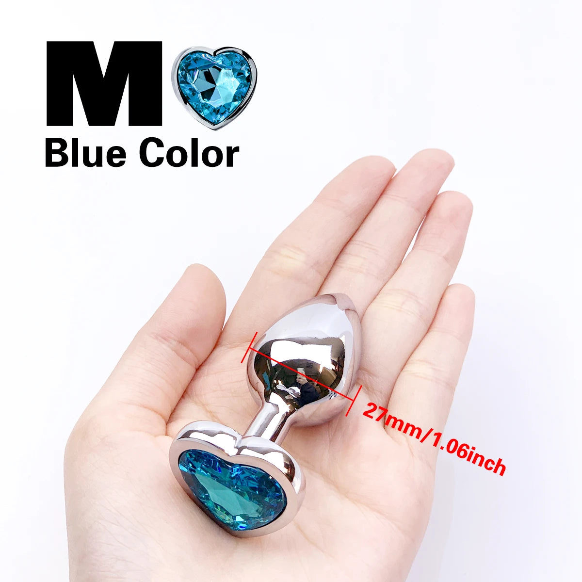 Metal anal plug coração cristal iniciante para especializar 5 tamanho butt plug adulto brinquedo cauda feminino/masculino