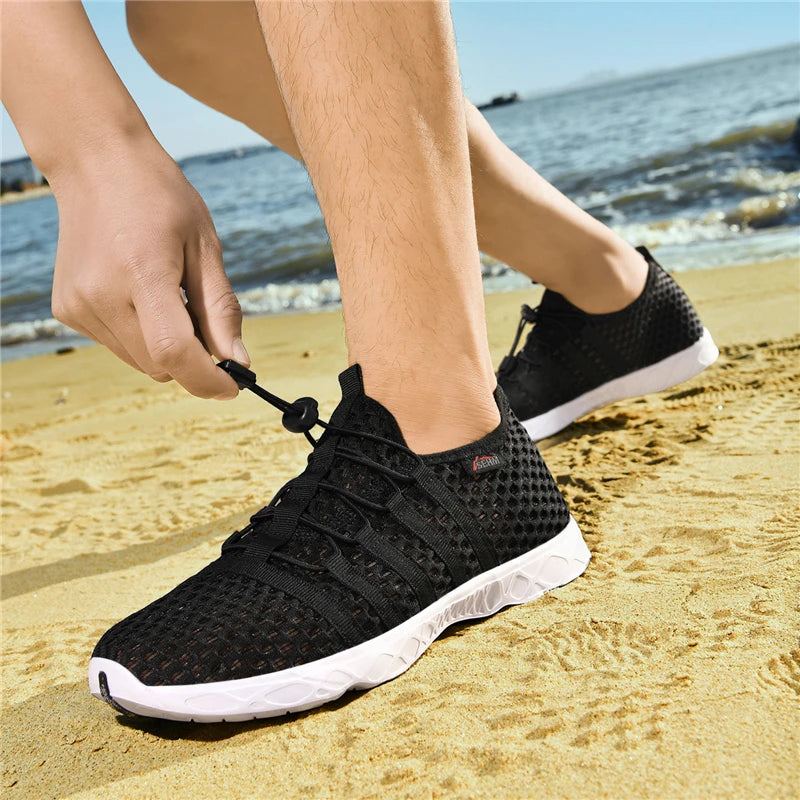 Tênis Casuais Masculinos em Malha Respirável, Sapatos de Praia e Água para Atividades ao Ar Livre, Tênis Leves Suixi
 
4.8 ౹ 208