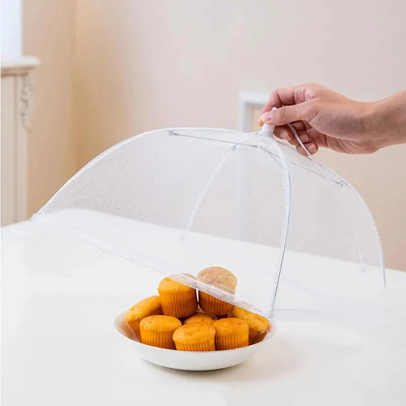 > **Tela Protetora de Alimentos Dobrável e Lavável – Capa Anti-Insetos e Moscas para Pratos e Mesa**
>