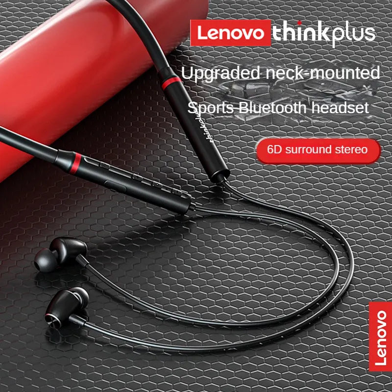 Lenovo Bluetooth Earphones HE05XII Wireless Earbuds Magnetic Neckband Earphone Waterproof Sport Headset Mic Noise Cancelling