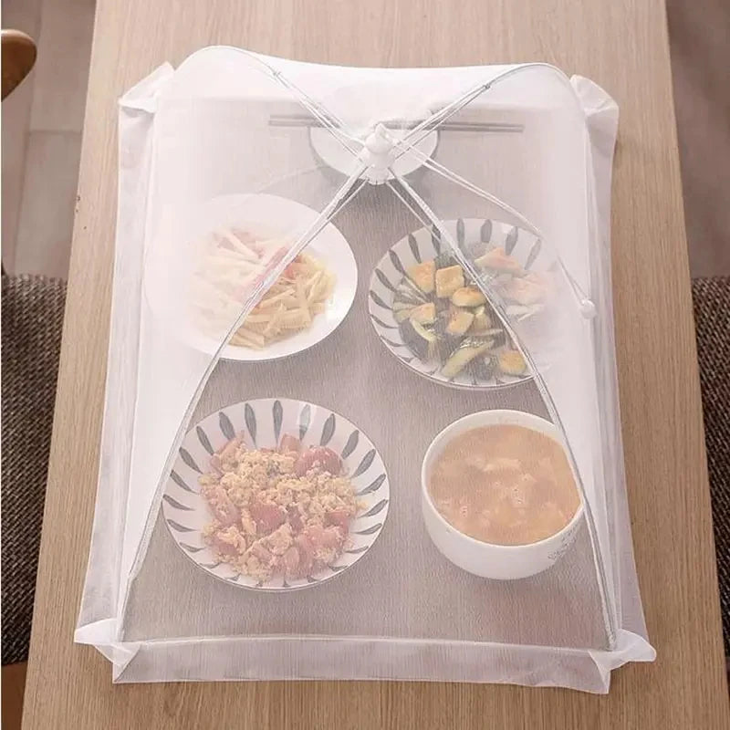 > **Tela Protetora de Alimentos Dobrável e Lavável – Capa Anti-Insetos e Moscas para Pratos e Mesa**
>