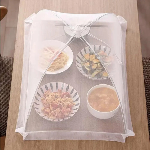 > **Tela Protetora de Alimentos Dobrável e Lavável – Capa Anti-Insetos e Moscas para Pratos e Mesa**
>