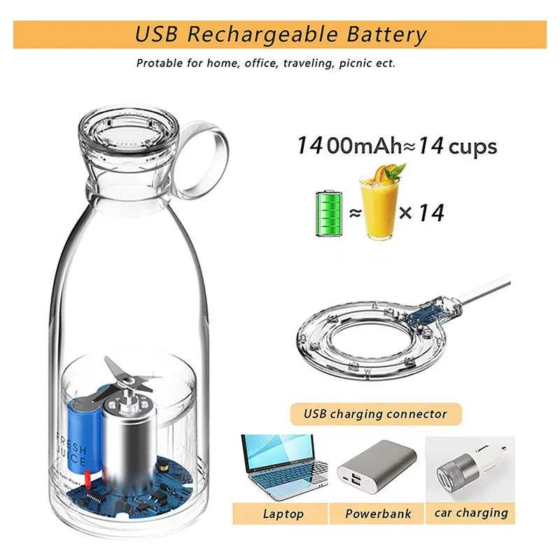 Mini Liquidificador Portátil Elétrico