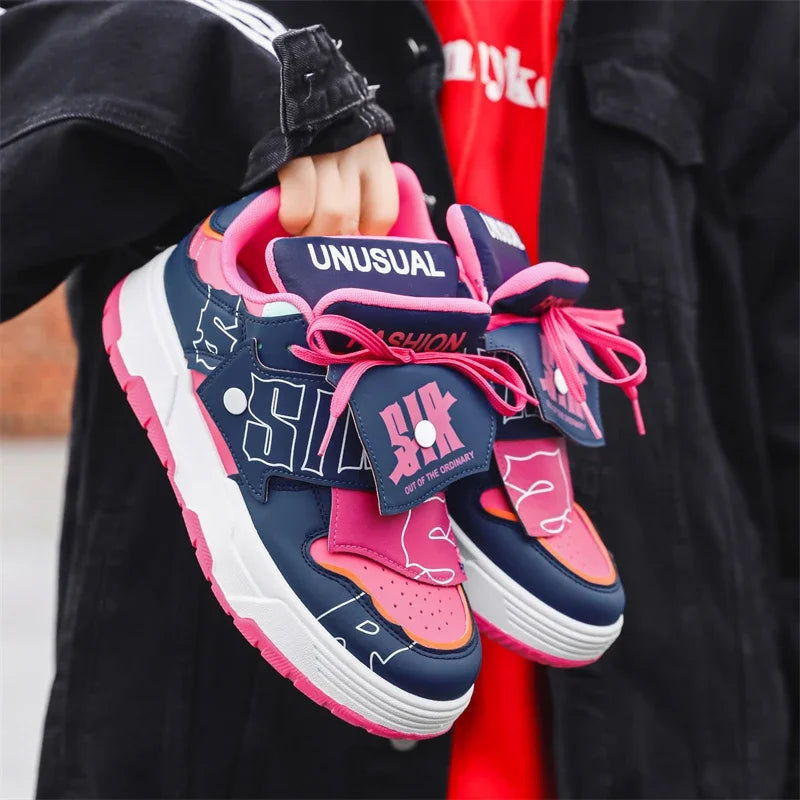 35-45 ao ar livre juventude maré pão sapatos femininos masculino placa classe calçados outono sapatos casuais confortáveis anti deslizamento tênis moda