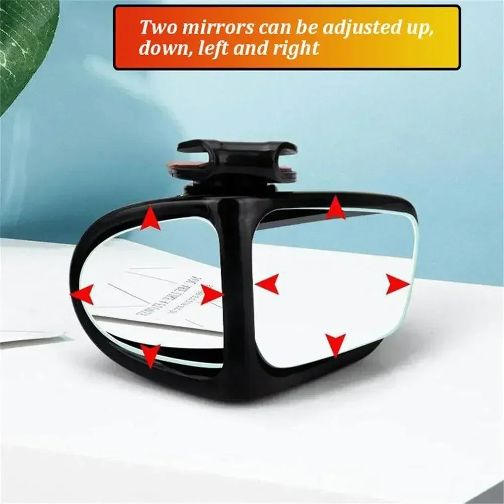 Espelho Retrovisor de Carro para Ponto Cego, Espelho para Rodas Dianteiras e Traseiras 360 ° Espelho Retrovisor Ajustável de Ângulo Amplo para Ponto Cego
