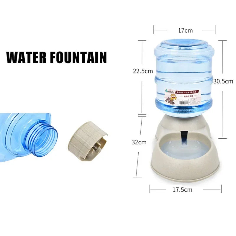 Automático Pet Alimentador Waterer, Alta Capacidade, Tigela do alimento, Gravidade Água Dispenser, Pet Bowl para cães e gatos, Cão Acessórios, 3,8 L